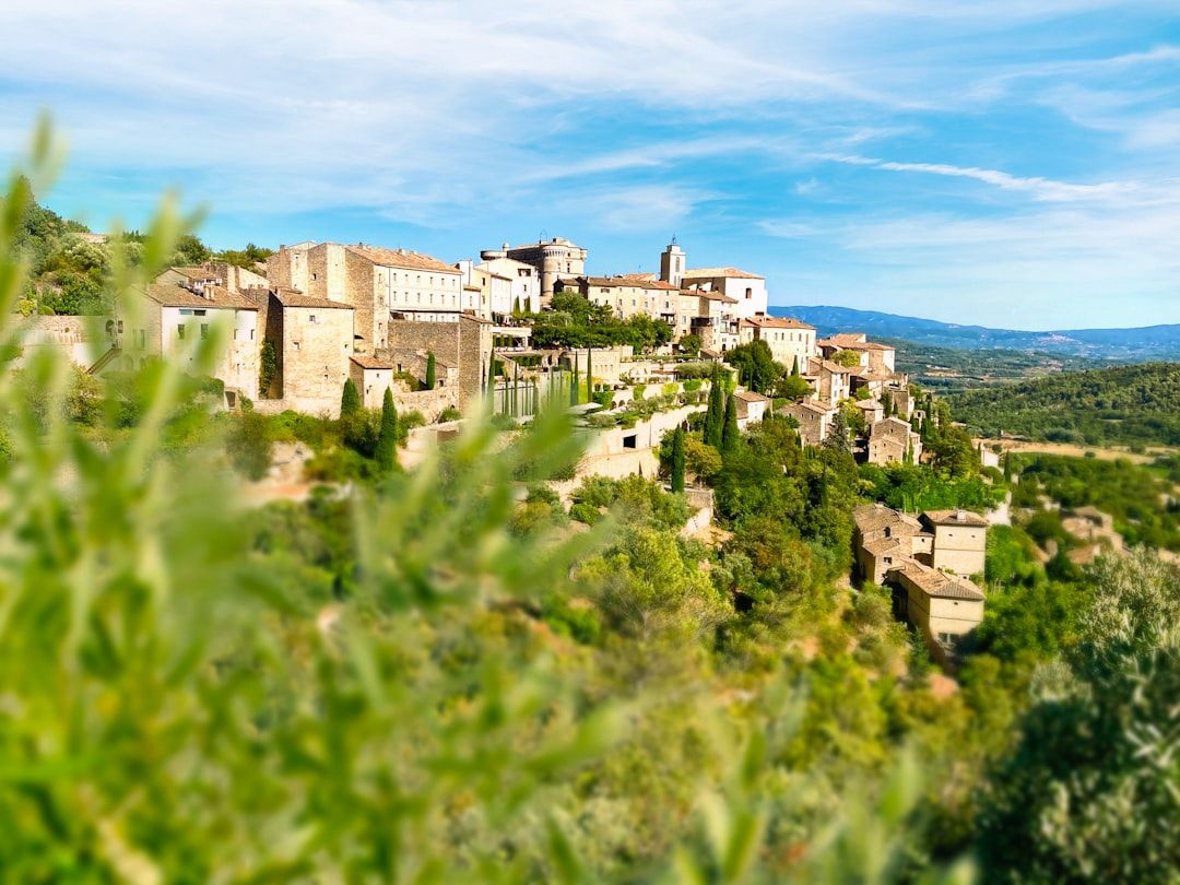 The hilltop village of Gordes in the Luberon, built in honey-coloured stone